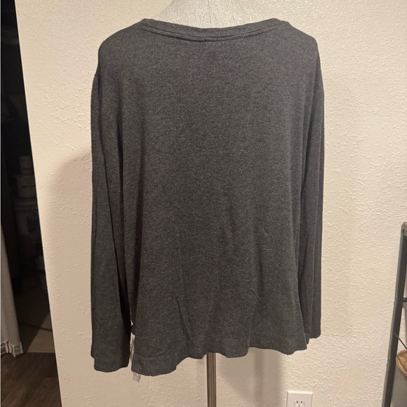 3/$25 🤗 Simply Vera super soft Gray Long Sleeve Women's Top w side ties. Sz XXL - Picture 3 of 4